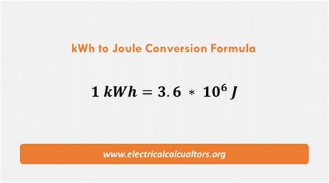 joule to kwh